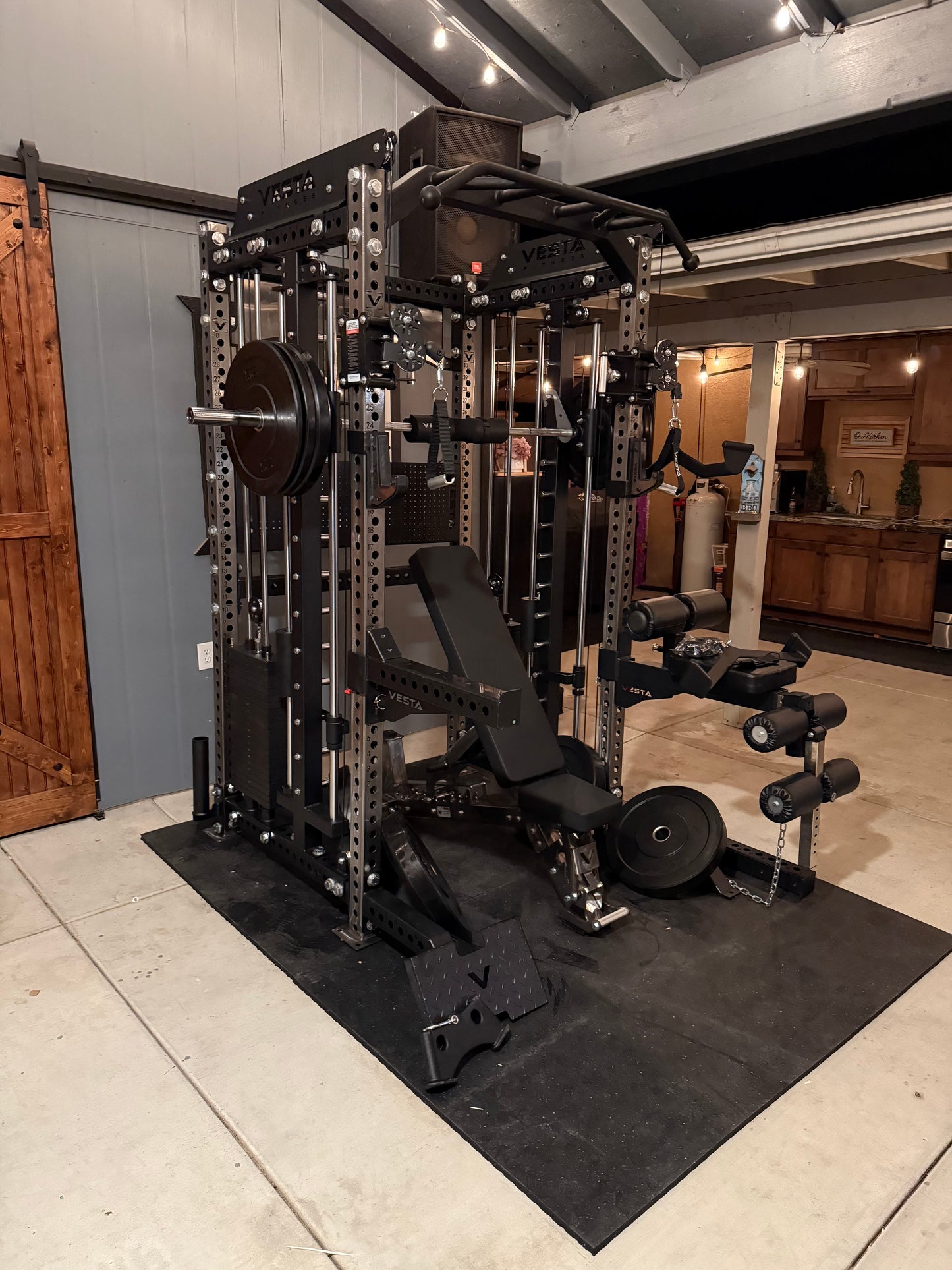 PRO SERIES Ultimate 3-1 Monster Bundle Functional Trainer w/Smith Machine Bar Bundle | 260lb Bumpers | 7ft Barbell | AB3000