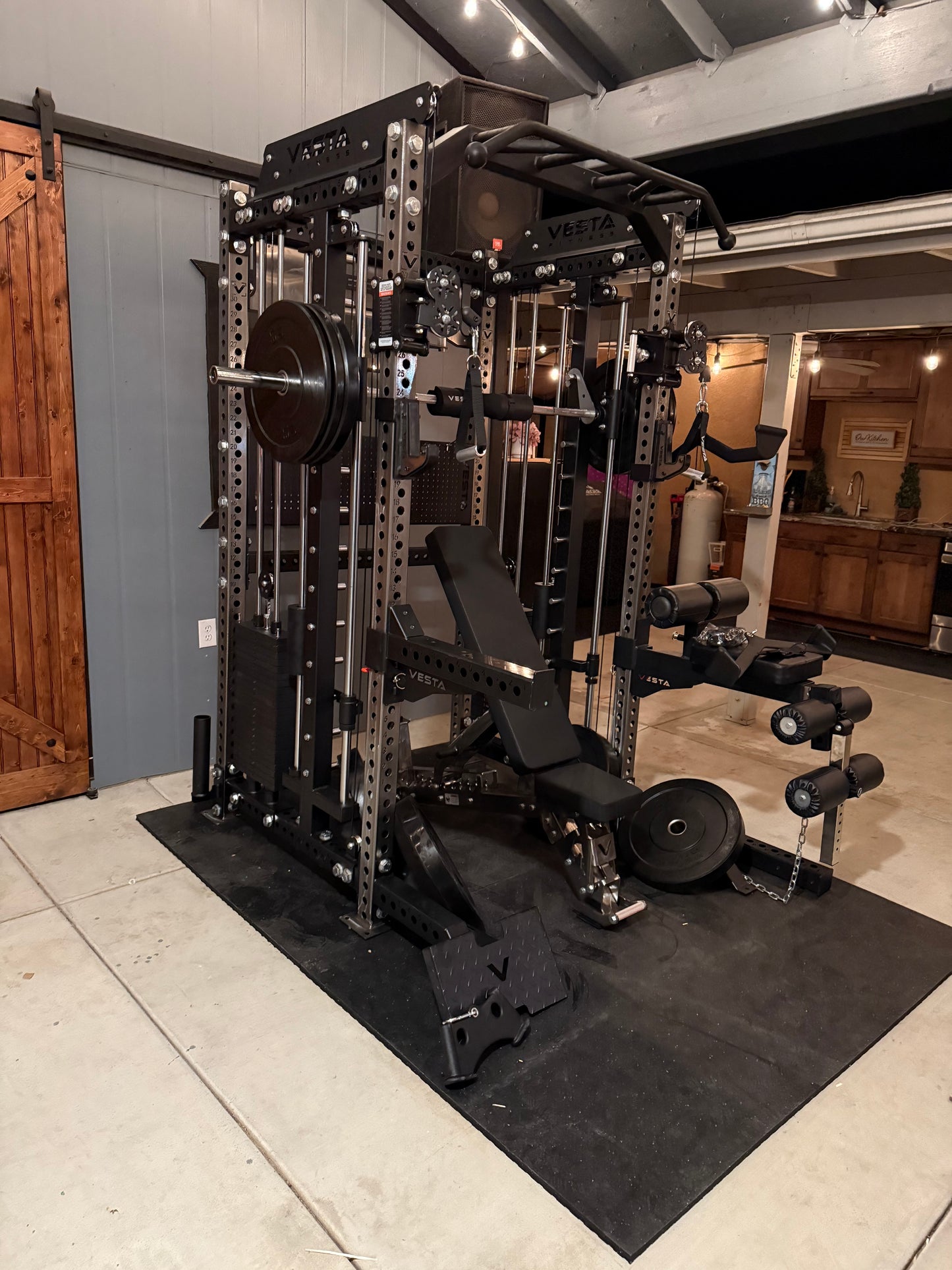 PRO SERIES Ultimate 3-1 Monster Bundle Functional Trainer w/Smith Machine Bar Bundle | 260lb Bumpers | 7ft Barbell | AB3000