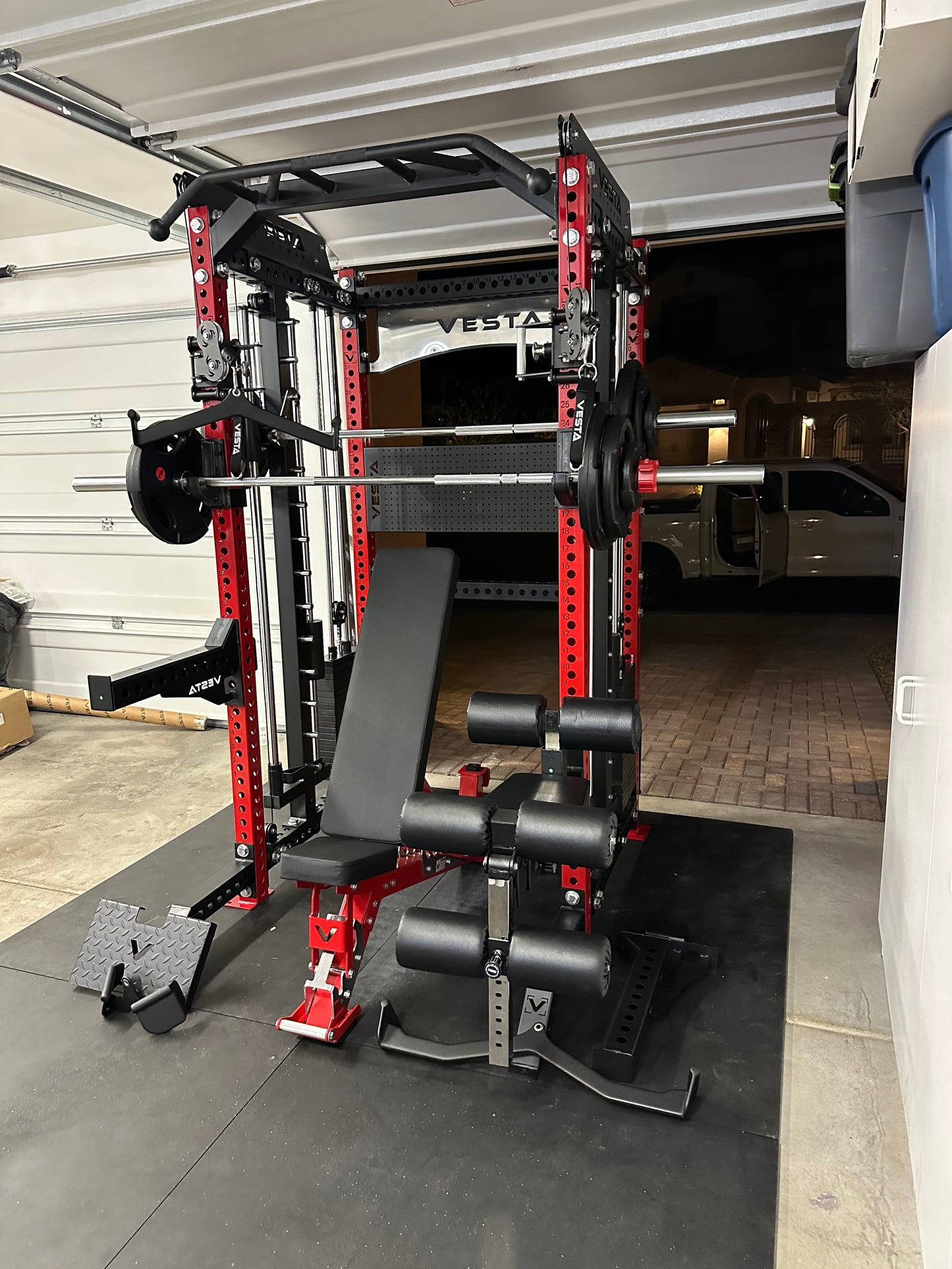 PRO SERIES Ultimate 3-1 Monster Bundle Functional Trainer w/Smith Machine Bar Bundle | 260lb Bumpers | 7ft Barbell | AB3000