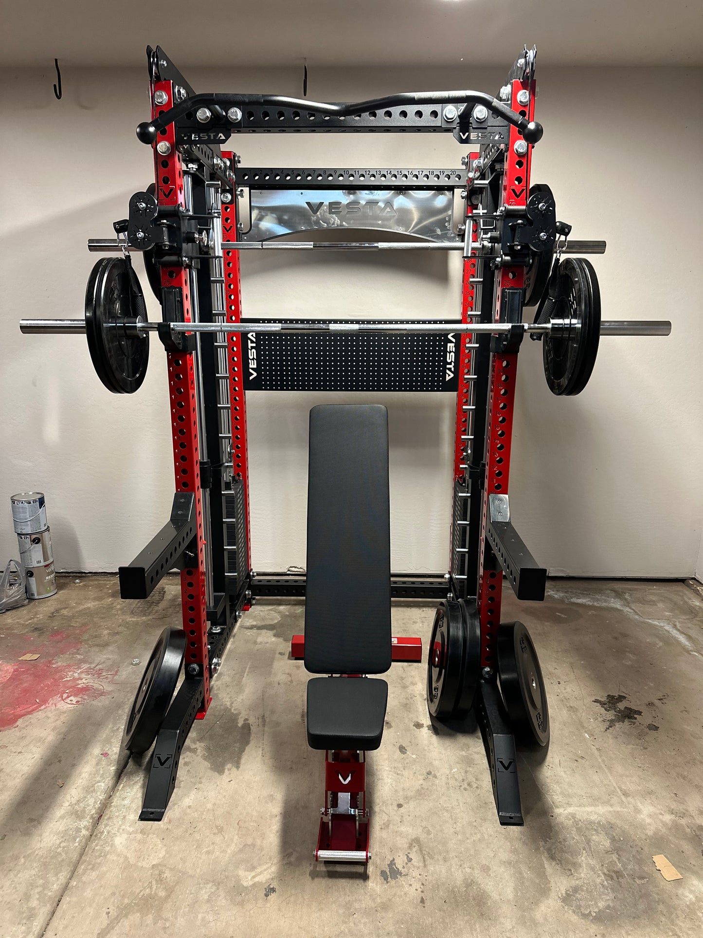 PRO SERIES Ultimate 3-1 Half Rack Functional Trainer w/Smith Machine Bar Bundle | 7ft barbell | AB3000 | 260lb bumpers