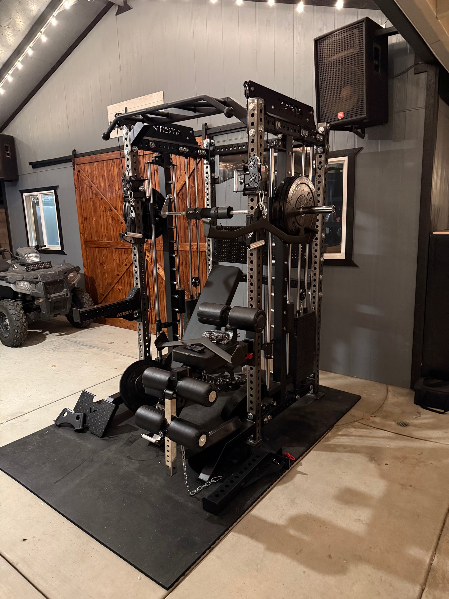 PRO SERIES Ultimate 3-1 Monster Bundle Functional Trainer w/Smith Machine Bar Bundle | 260lb Bumpers | 7ft Barbell | AB3000