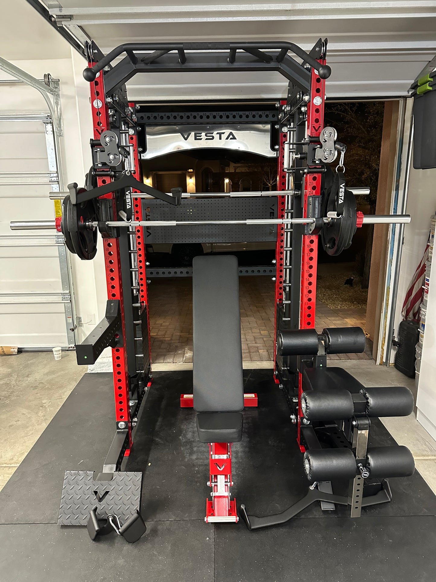 PRO SERIES Ultimate 3-1 Monster Bundle Functional Trainer w/Smith Machine Bar Bundle | 260lb Bumpers | 7ft Barbell | AB3000