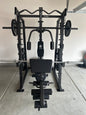 Smith Machine 2001 w/Bench Attachment | 230lb Bumpers Weights | 7ft Olympic Bar